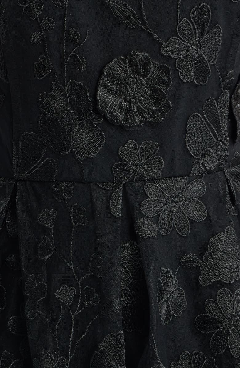 Sam Edelman Floral Embroidered Minidress, Alternate, color, Black