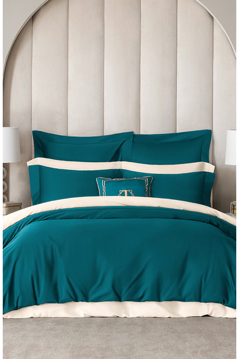 Rhapsody Duvet Cover, Alternate, color, Blue-Green