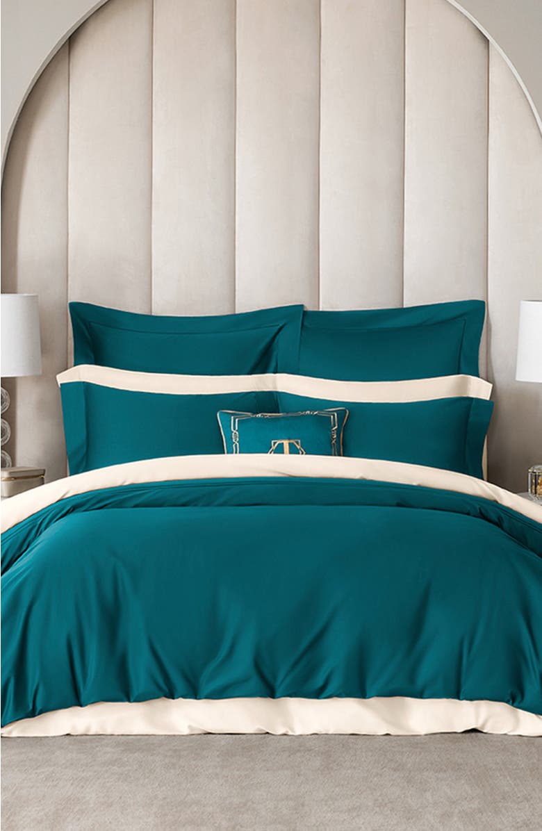 Togas Rhapsody Duvet Cover, Alternate, color, Blue-Green