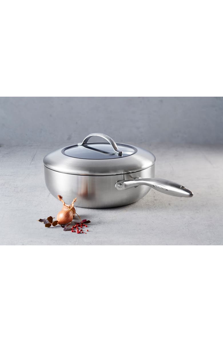 Scanpan CTX 6.25 Inch Steel & Glass Lid, Alternate, color, Silver