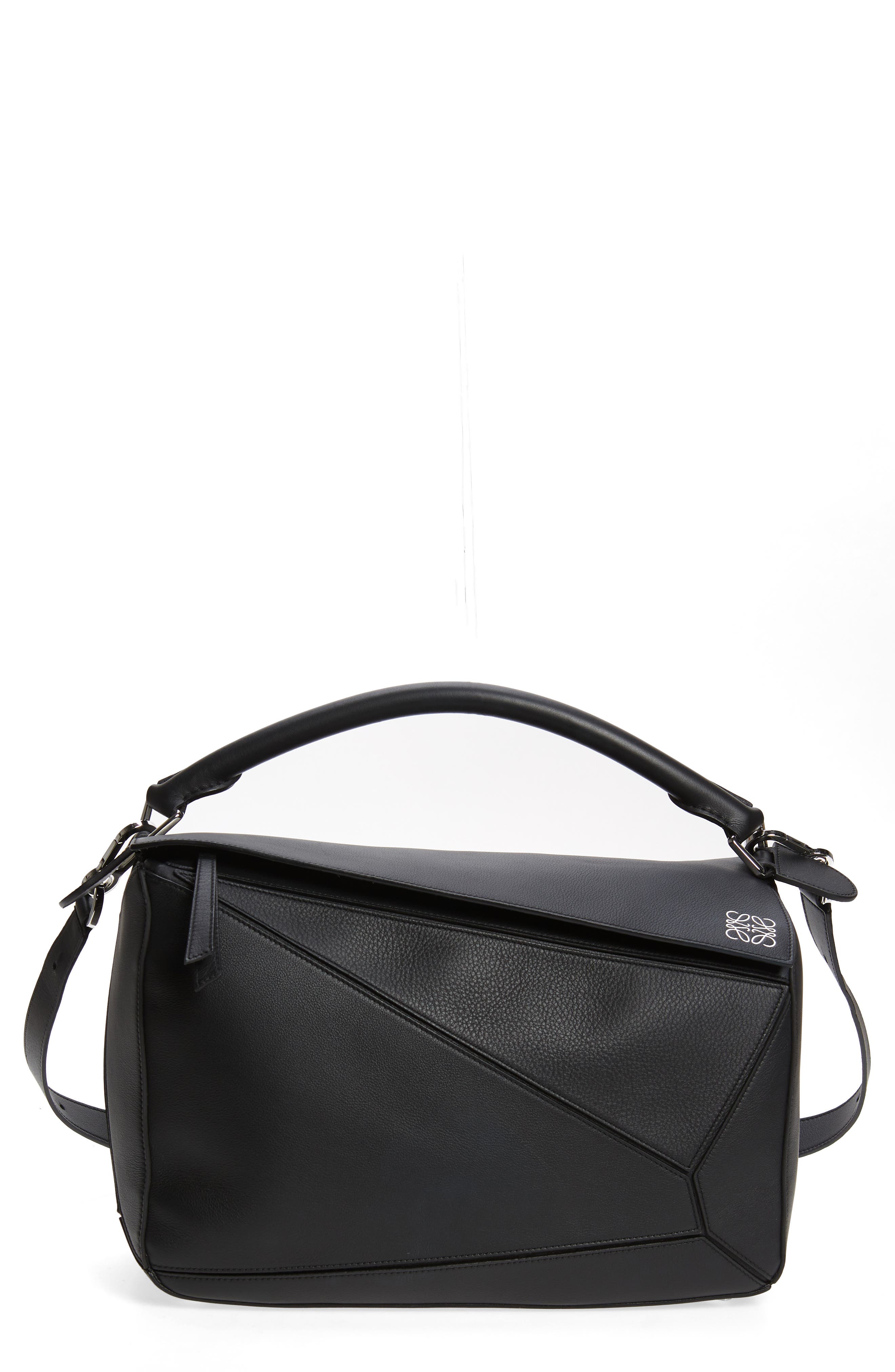 Loewe Large Puzzle Leather Bag, Main, color, 