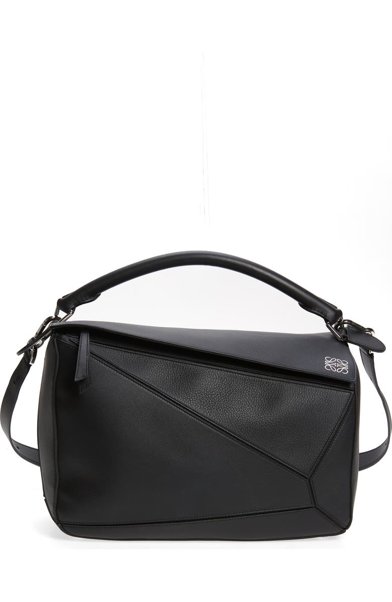 Loewe Large Puzzle Leather Bag, Main, color,
