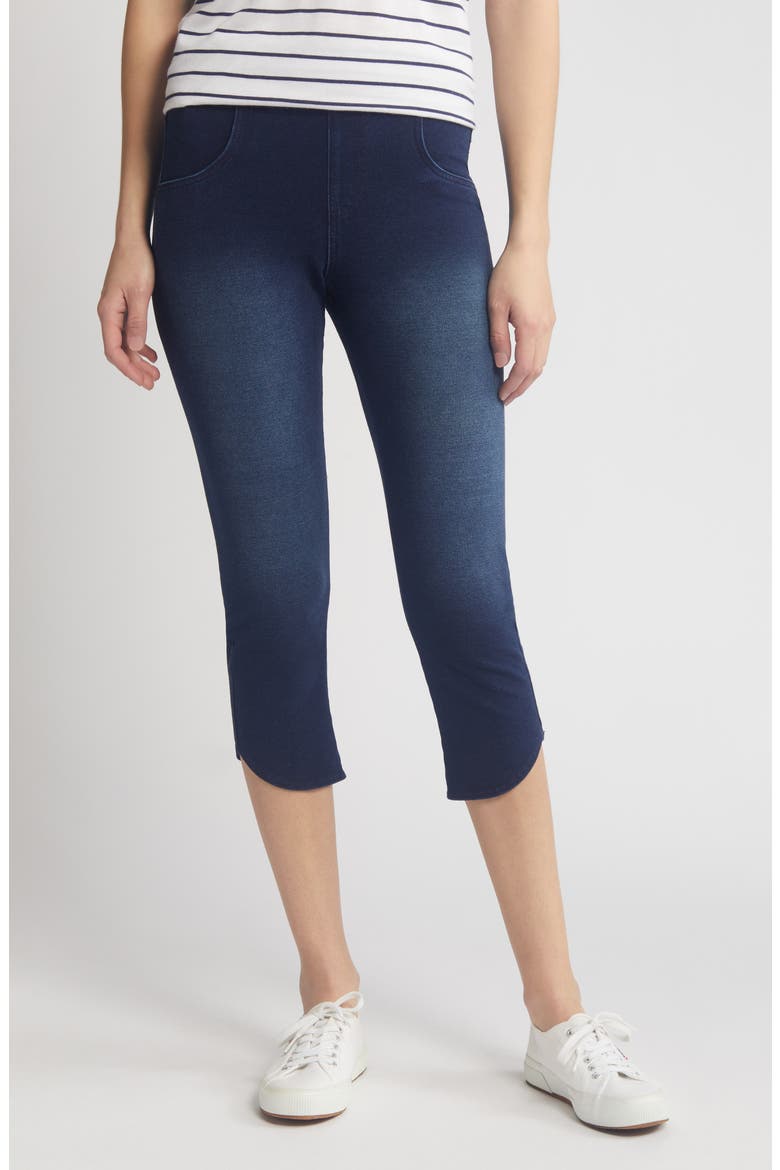 Game Changing Crop Leggings, Main, color, DARK RINSE