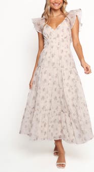 Petal & Pup Talia Floral Print Tiered Maxi Dress