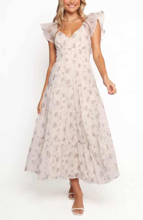 Petal & Pup Talia Floral Print Tiered Maxi Dress