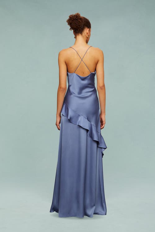 Amur Sara Heavy Charm Gown In Blue