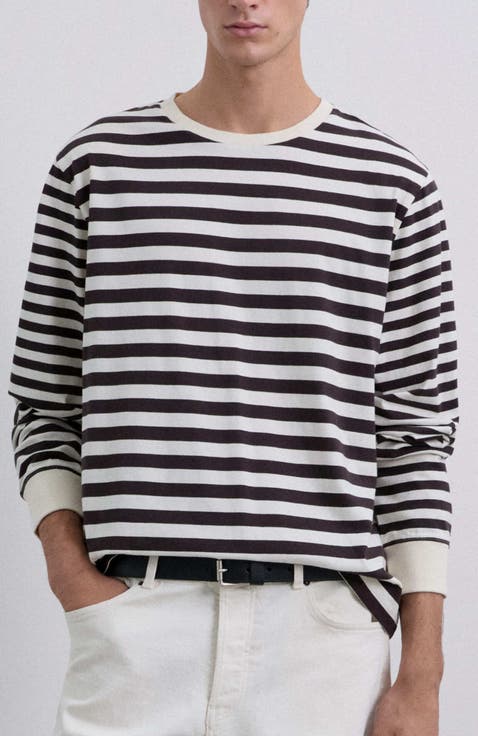 Mixedstriped Ls Tee