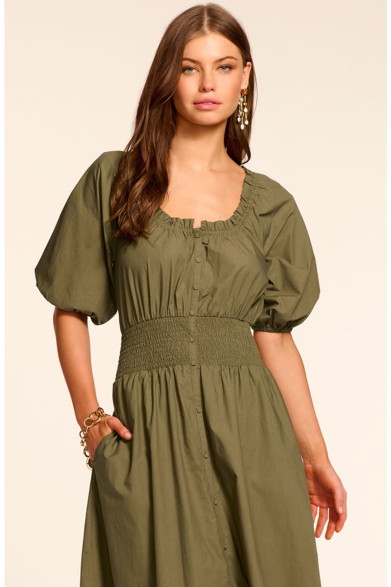 Laura Smocked Waist Maxi Dress, Alternate, color, OLIVE GREEN