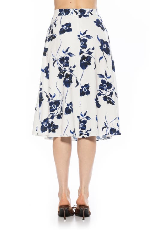 Alexia Admor Mabel Floral Midi Skirt In Ivory Floral