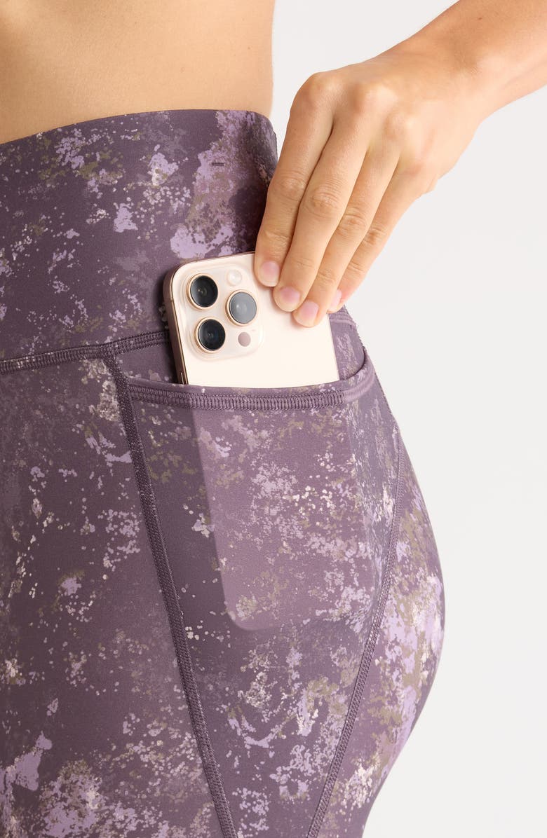 Sweaty Betty Power Workout Crop Leggings, Alternate, color, Purple Erosia Print