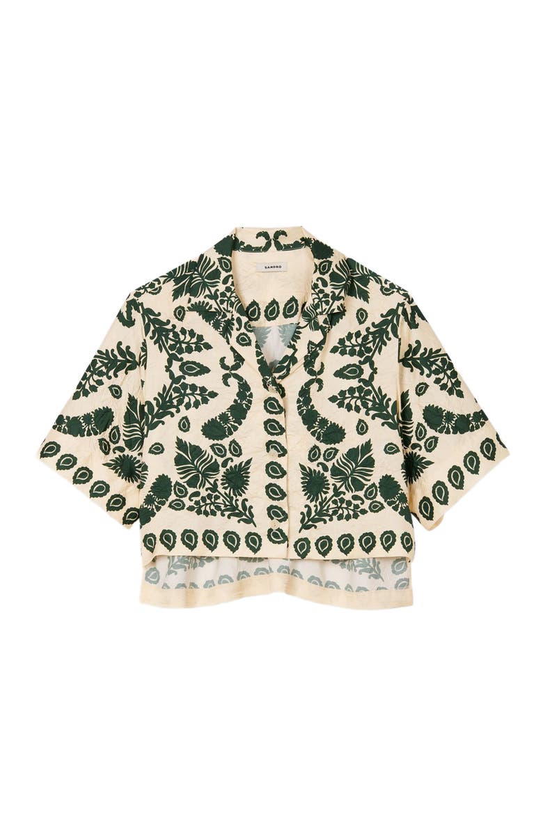 SANDRO Floral motif shirt, Alternate, color, 