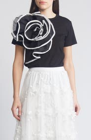 NIKKI LUND Florence 3D Flower T-Shirt