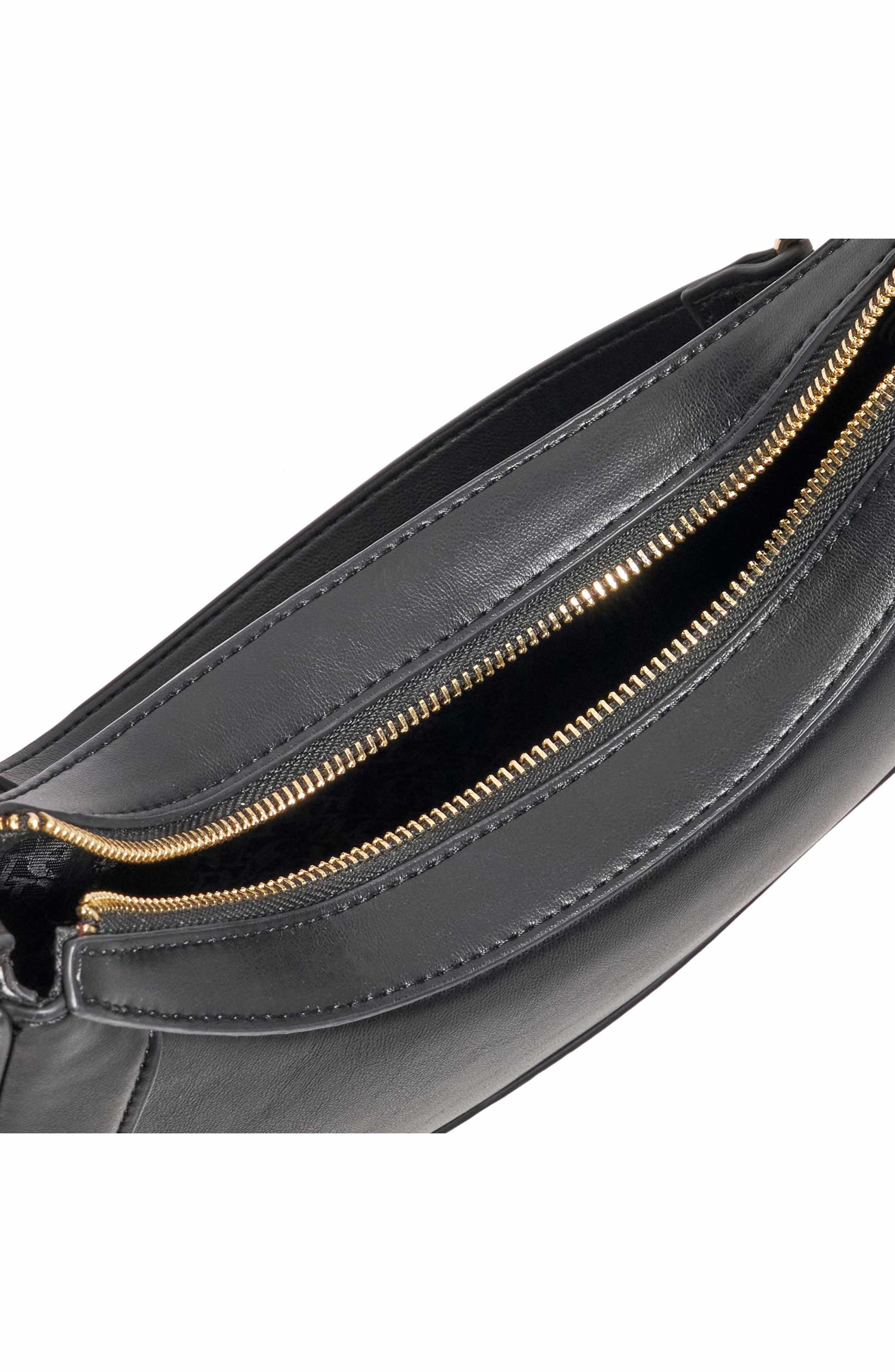 Dune London Diversions Faux Leather Shoulder Bag, Alternate, color, Black