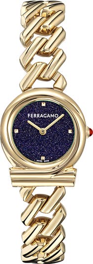 FERRAGAMO Gancini Twisted Bracelet Watch, 28mm | Nordstrom