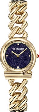 FERRAGAMO Gancini Twisted Bracelet Watch, 28mm