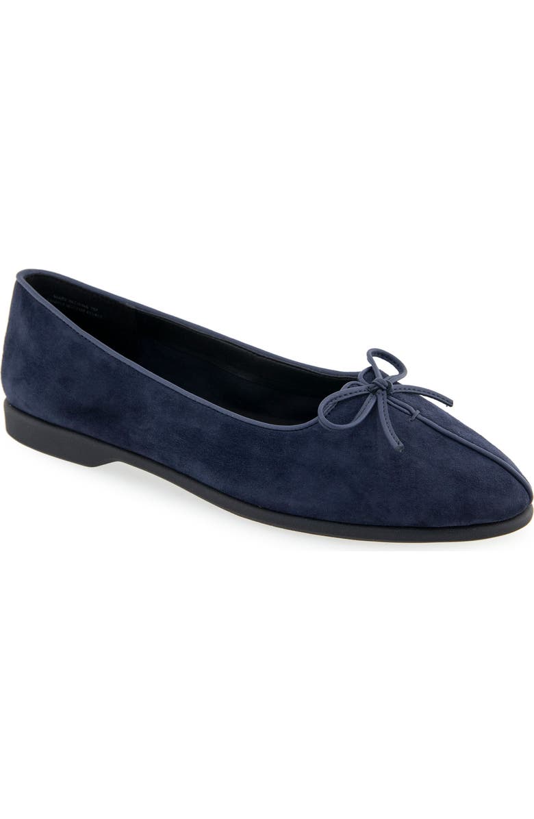 Aerosoles Novia Ballet Flat, Main, color, Navy Suede
