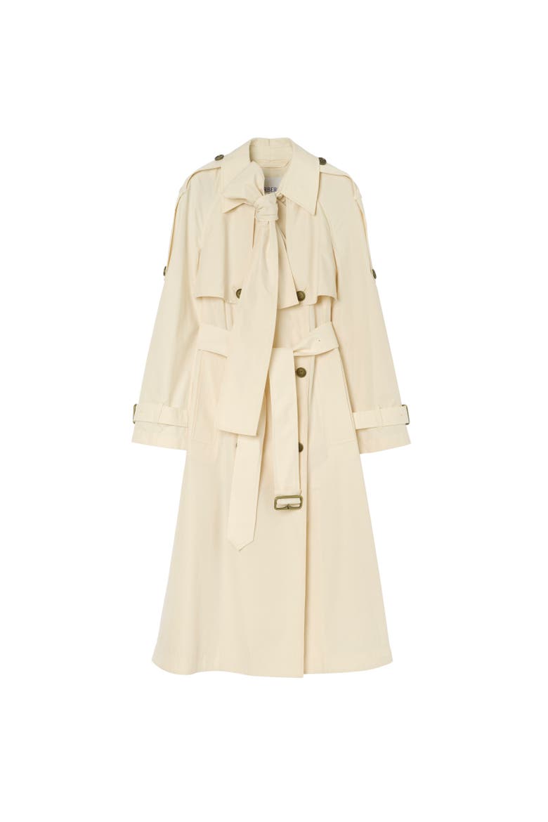 Long Canvas Trerose Trench Coat, Alternate, color, Tundra beige