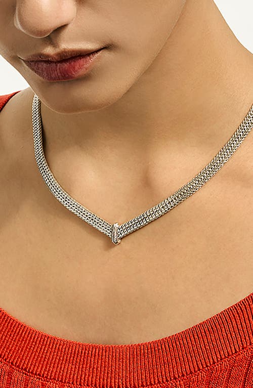 John Hardy Icon Link Pavé Diamond Necklace In Metallic
