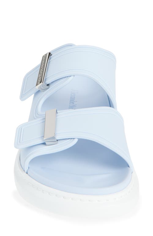 Alexander Mcqueen Mcqueen Hybrid Slide Sandal In Shirting Blue/silver