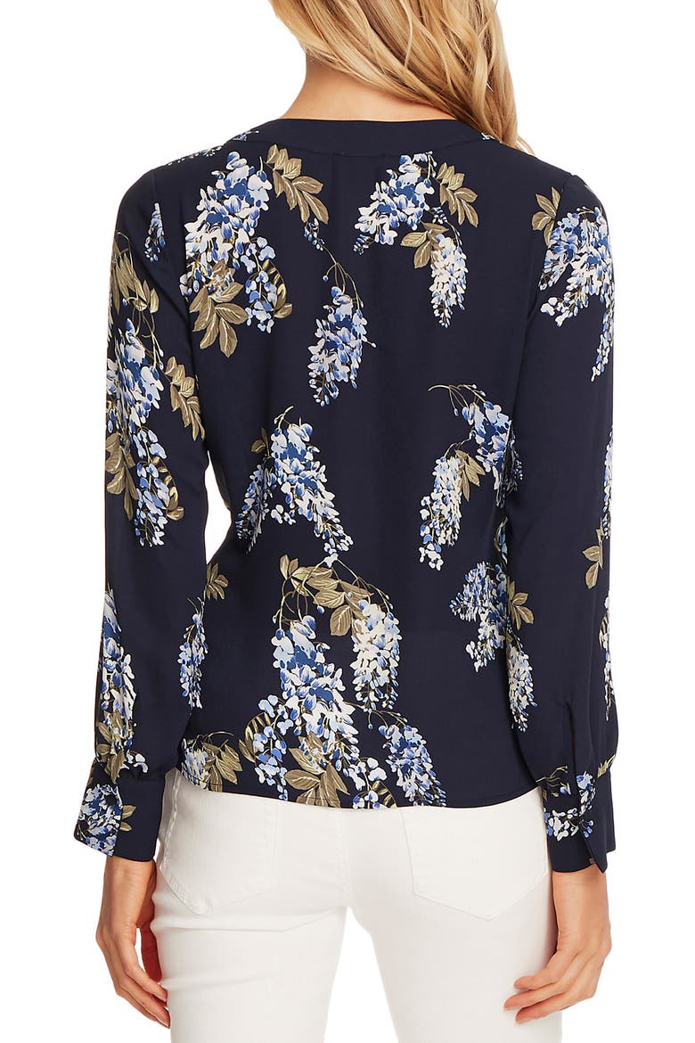 Weeping Willows Wrap Blouse, Alternate, color, NIGHT NAVY