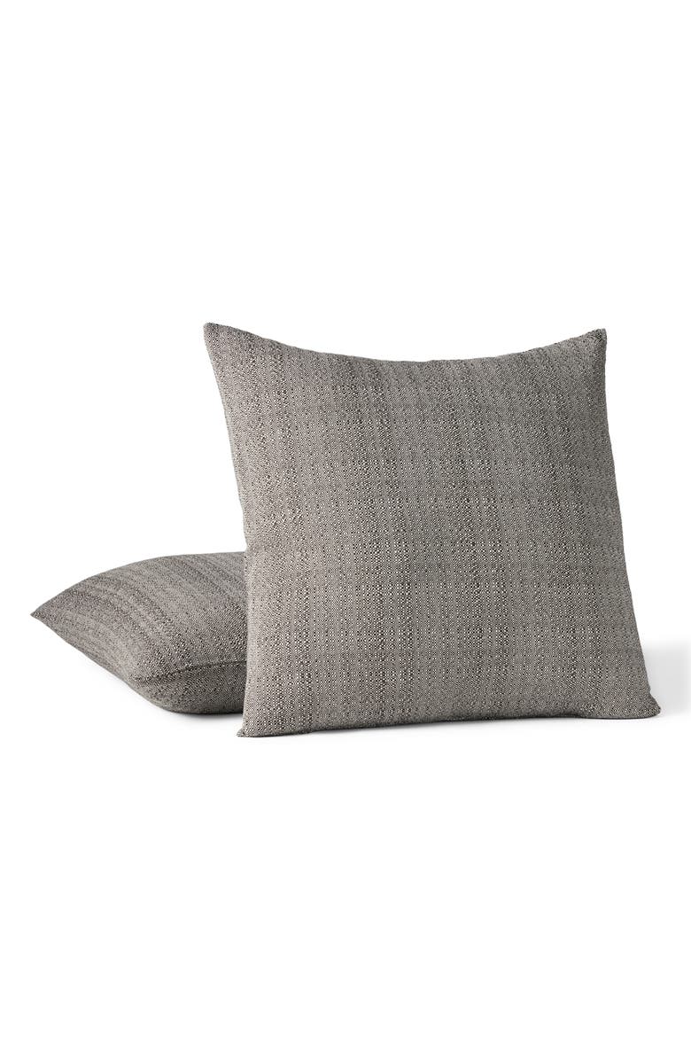 Coyuchi Lido Organic Cotton Throw Pillow Cover, Main, color, Undyed W/ Espresso