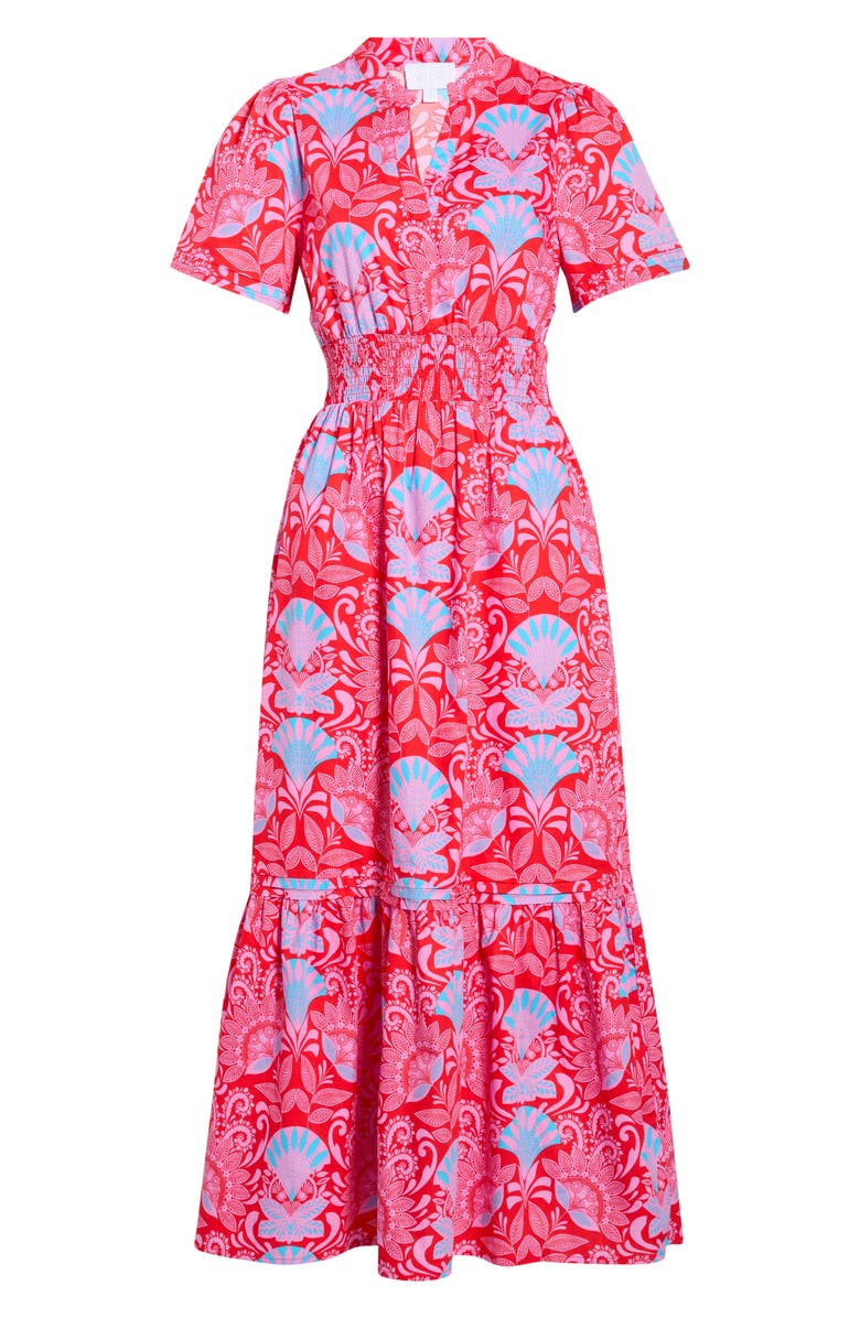 SUGARLIPS Radiant Floral Print A-Line Dress, Main, color, 