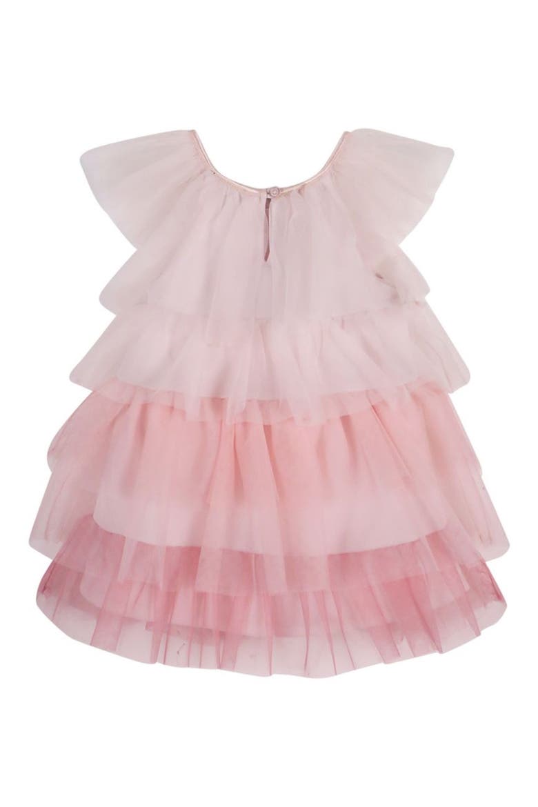 Tiered Mesh Dress & Bloomers, Alternate, color, PINK