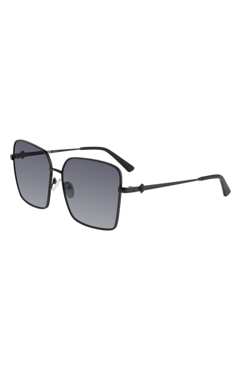Kurt Geiger London 61mm Sunglasses, Alternate, color, Black/ Dark Grey Sf