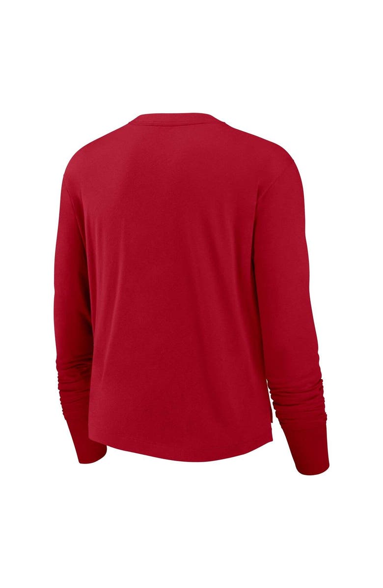 Nike Women's Nike Red Tampa Bay Buccaneers Modest Crop Performance Long Sleeve T-Shirt, Alternate, color, Red