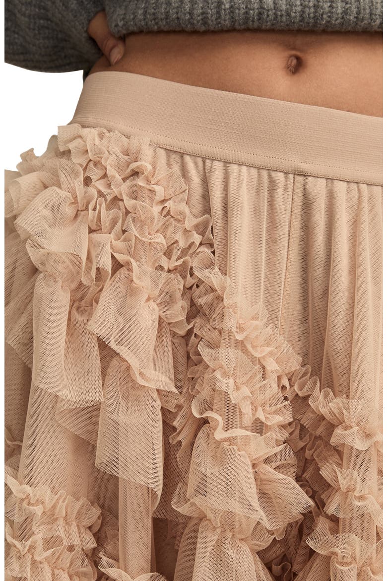 Lucky Brand Asymmetric Tiered Tulle Midi Skirt (Women) | Nordstrom