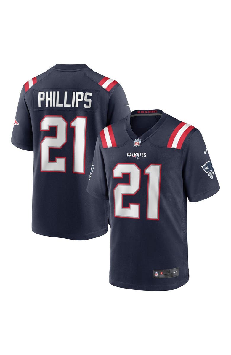 Nike Men's Nike Adrian Phillips Navy New England Patriots Game Jersey, Main, color, 