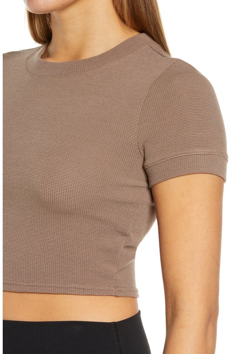 Pure Thermal Crop Top, Alternate, color, HOT COCOA