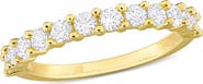 DELMAR Created White Sapphire Band Ring
