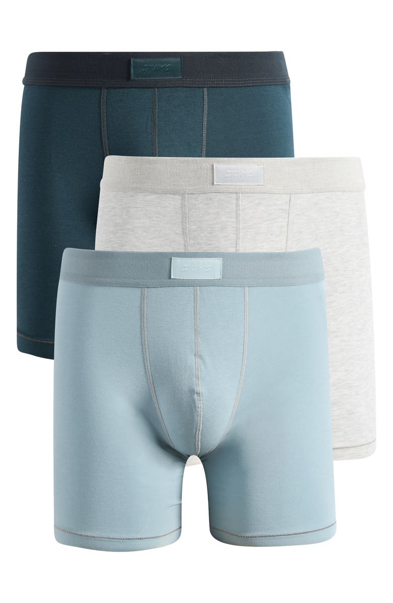 SKIMS 3-Pack 5-Inch Stretch Cotton & Modal Boxer Briefs, Main, color, Verdant Multi