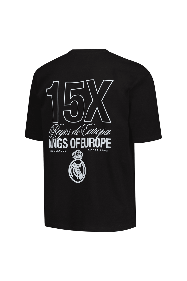 Unisex Peace Collective Black Real Madrid European Champions Heavyweight T-Shirt, Alternate, color, Black