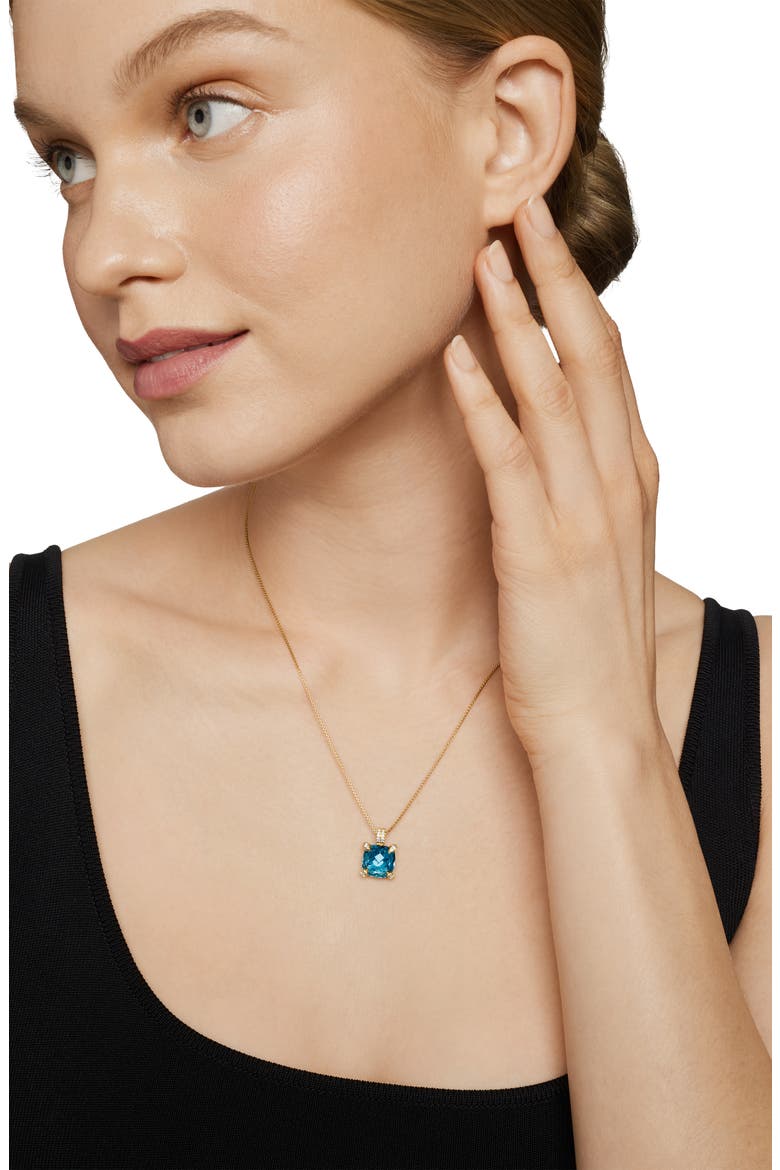 Châtelaine Pendant Necklace with Diamonds, Alternate, color, HAMPTON BLUE TOPAZ
