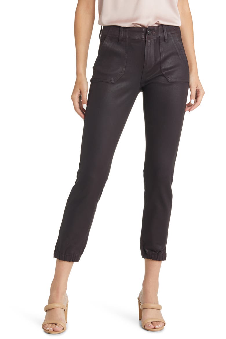 Women's Mayslie Coated Joggers, Main, color, BLACK CHERRY LUXE COATING