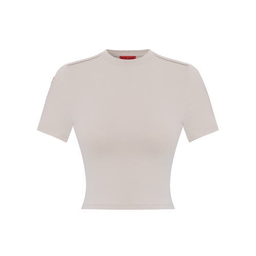 Pcfg Cotton Slim Fit Crop Tee In White