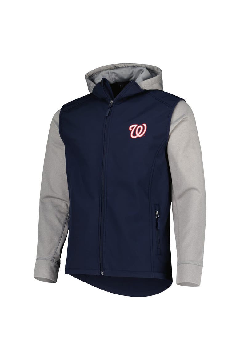Men's Dunbrooke Navy/Heather Gray Washington Nationals Alpha Full-Zip Jacket, Alternate, color, Navy
