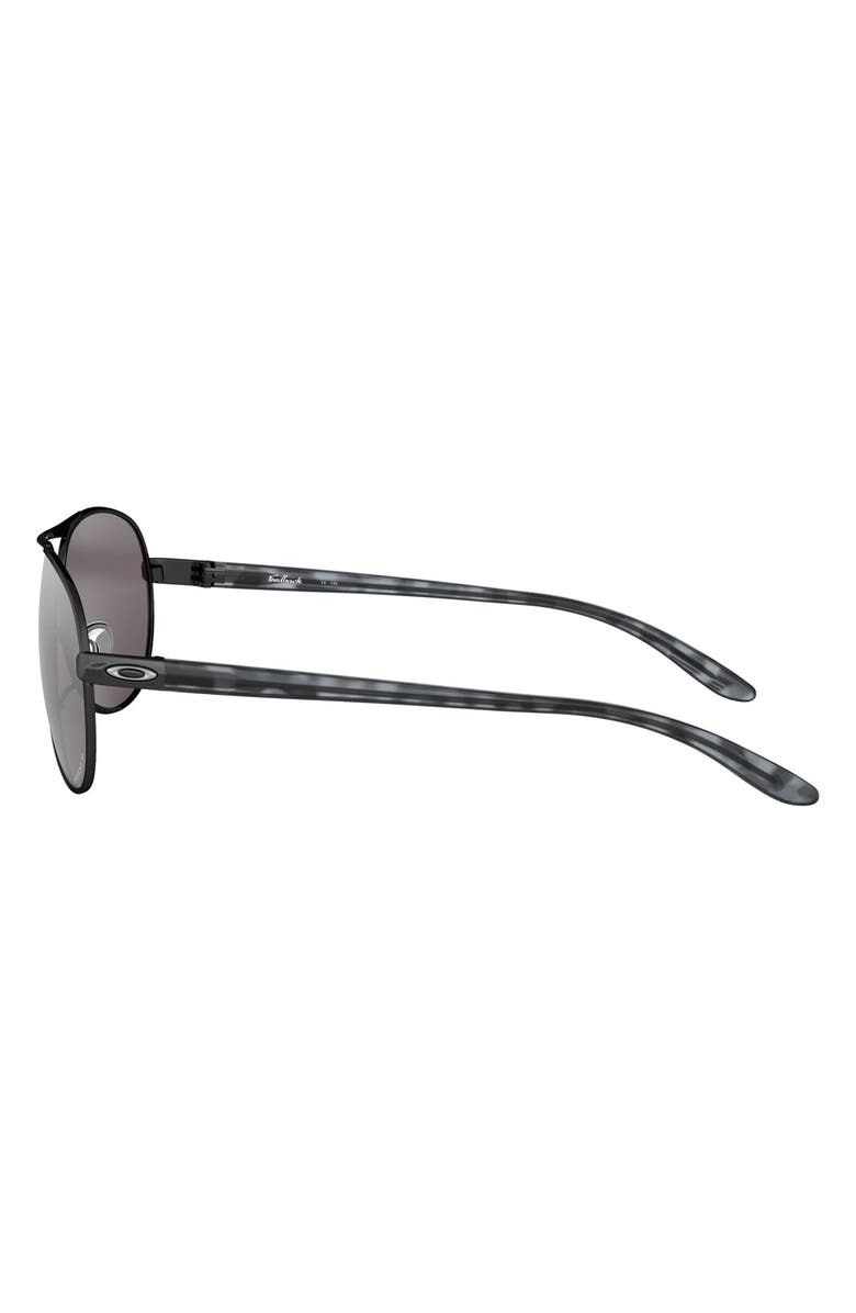 Oakley 59mm Polarized Aviator Sunglasses, Alternate, color, Black/ Silver