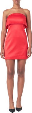 Endless Rose Strapless Satin Minidress