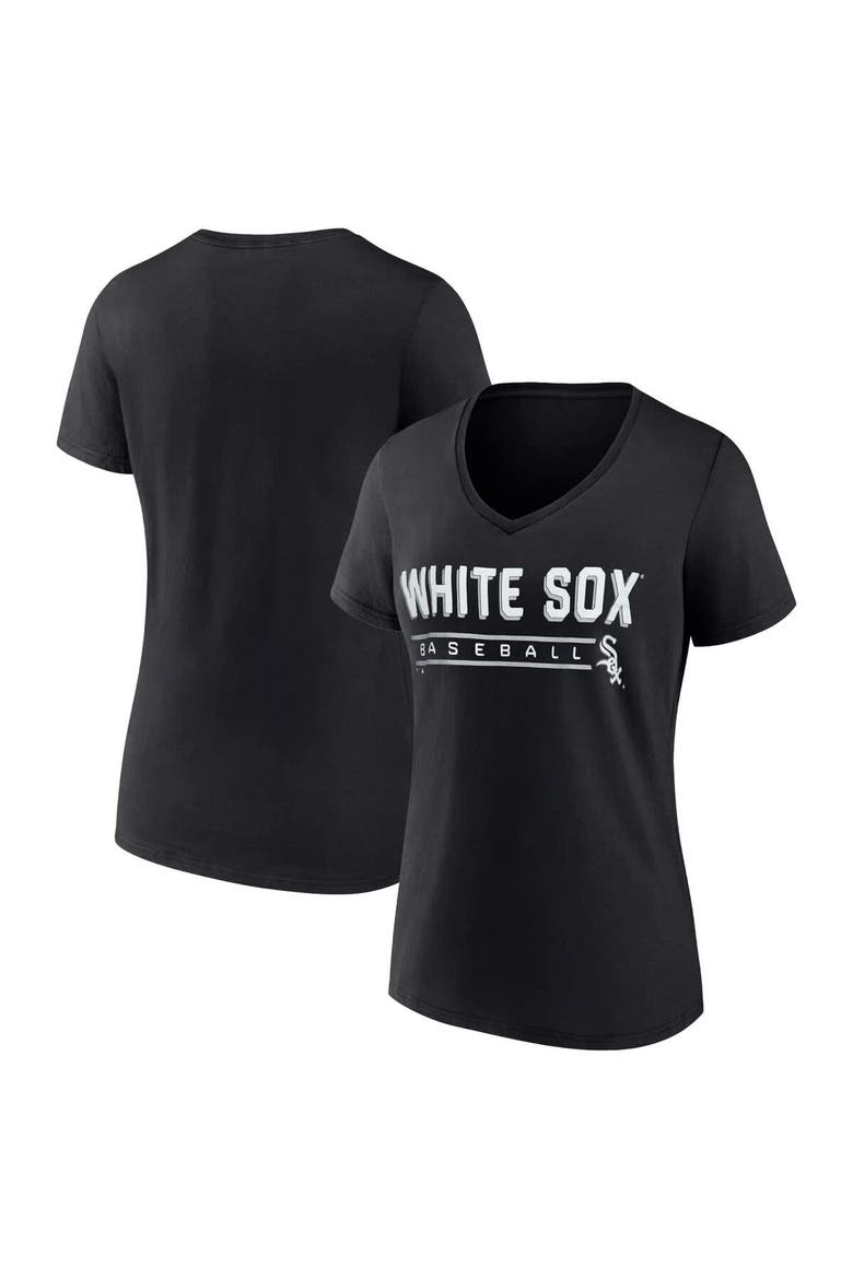 Women's Fanatics Black Chicago White Sox One & Only V-Neck T-Shirt, Alternate, color, Black