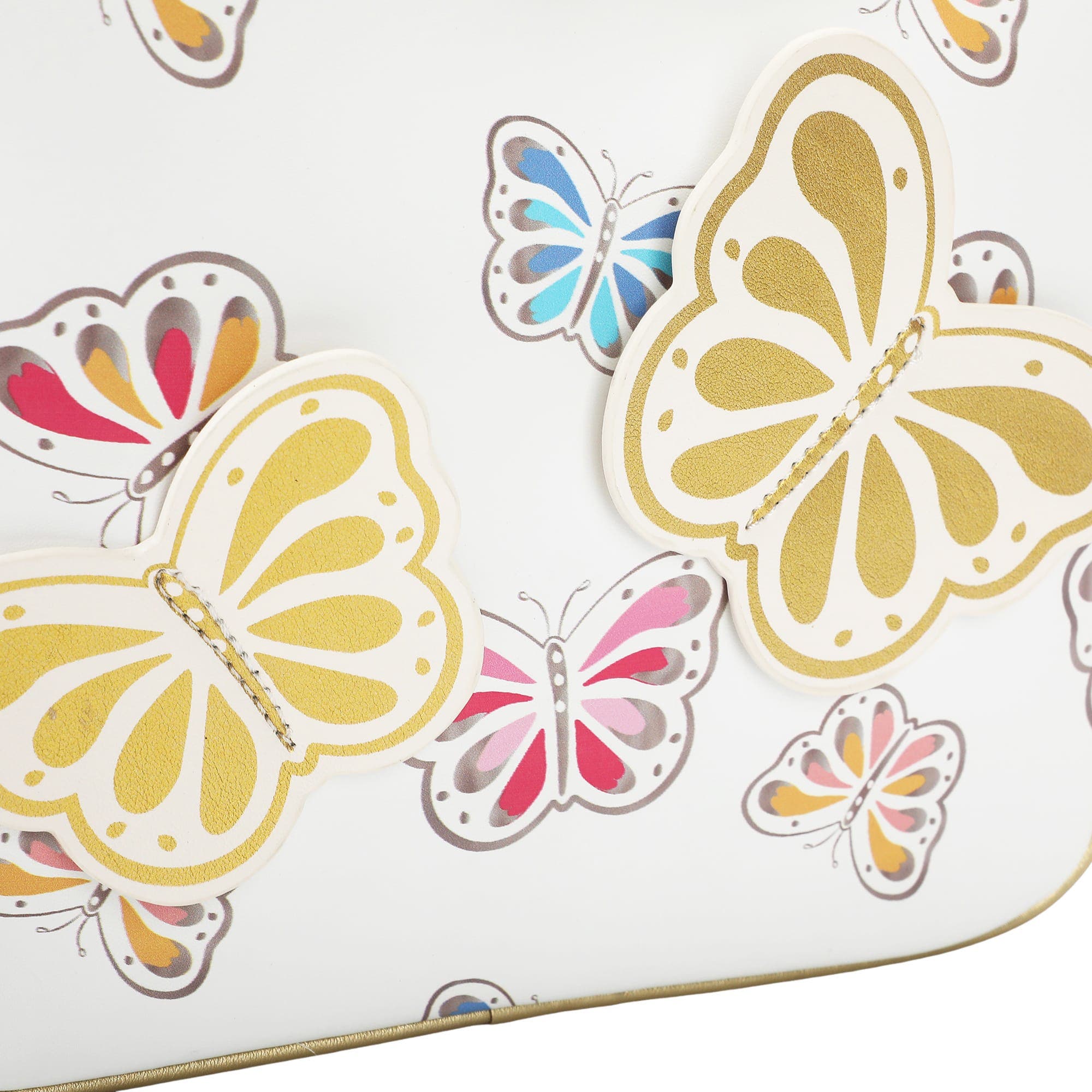 Butterfly Themed Insulated Meal Holder by Packed Party, Alternate, color, White / Pink