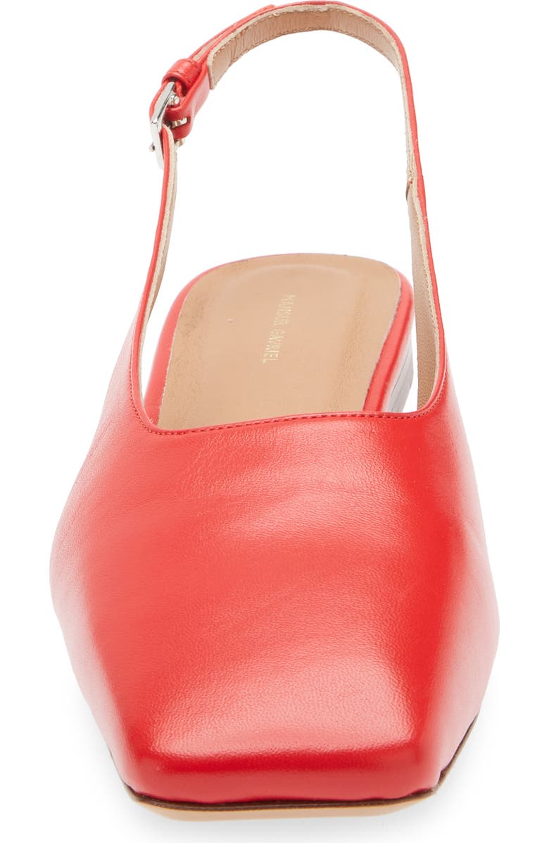Mansur Gavriel Square Toe Slingback Flat, Alternate, color, Flamma