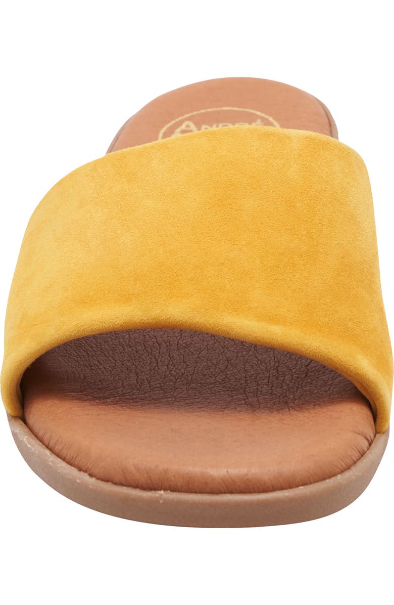 André Assous Paloma Woven Slide Sandal, Alternate, color, Lemon