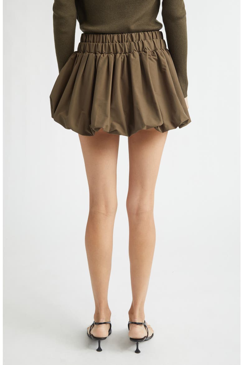 Fold-Up Ruched Bubble Miniskirt, Alternate, color, TEAK