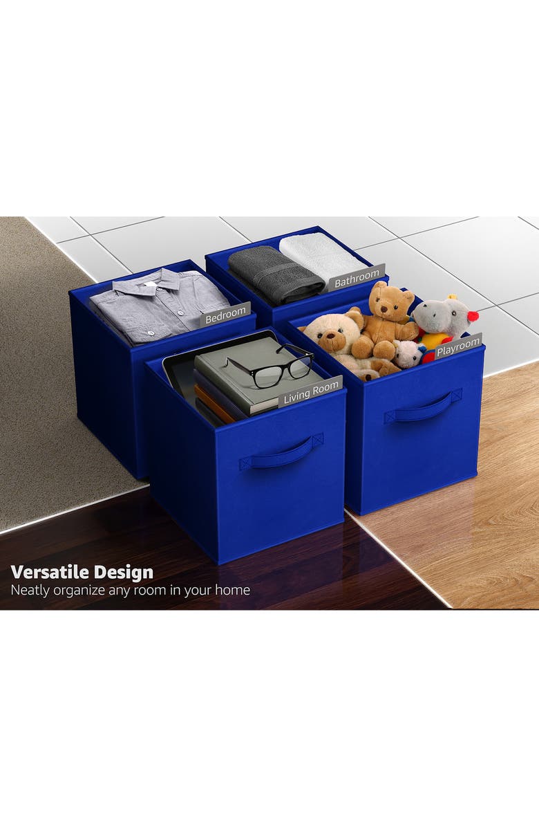 SORBUS 8-Pack Collapsible Storage Cubes, Alternate, color, Royal Blue