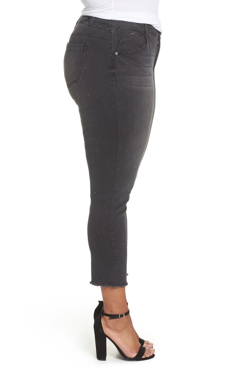 Wit & Wisdom Ab-Solution Embellished Ankle Jeans, Alternate, color, 