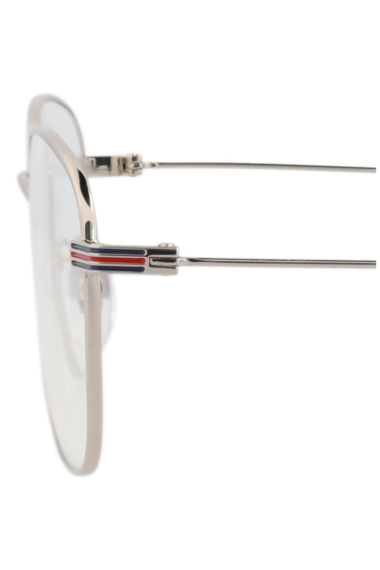 50mm Square Optical Glasses, Alternate, color, SILVER SILVER TRANSPARENT