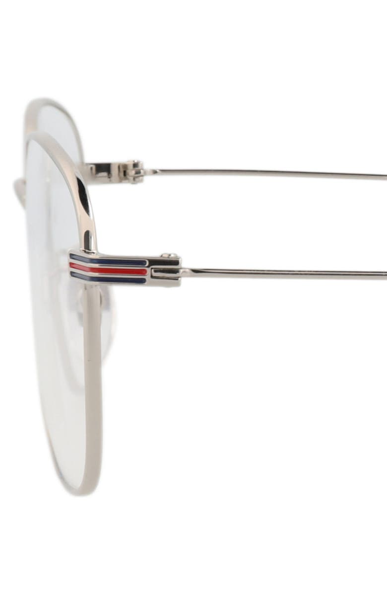 Gucci 50mm Square Optical Glasses, Alternate, color, Silver Silver Transparent